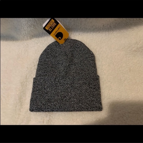 MISSES CARHARTT BEANIE HAT. ONE SIZE IN BLACK/WHITE NWT! - Picture 3 of 3